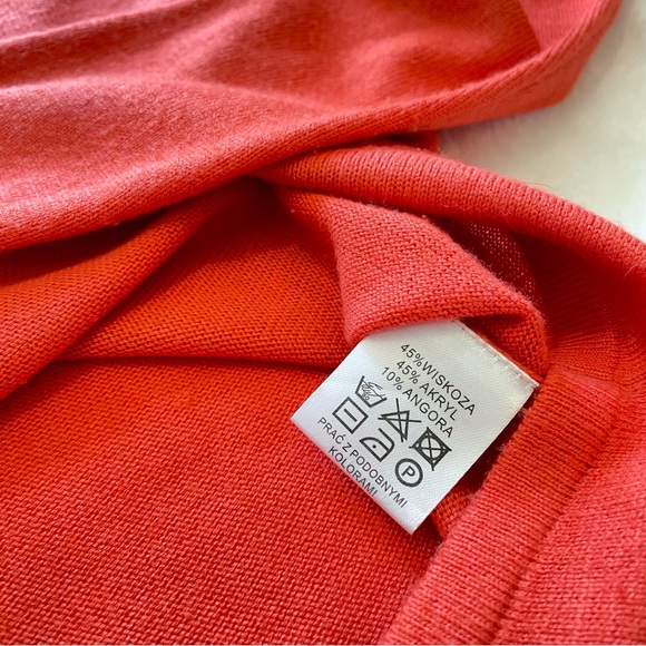 Solar Womens Red Orange Lightweight Knit Blend Sweater Top, Size S - Picture 15 of 15